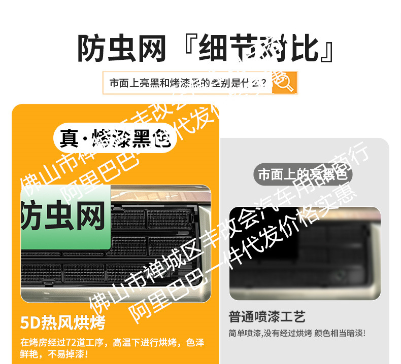 Suitable for Great Wall Haval H10, integrated welded car anti-insect net, front grille special modification decorative strip accessories
