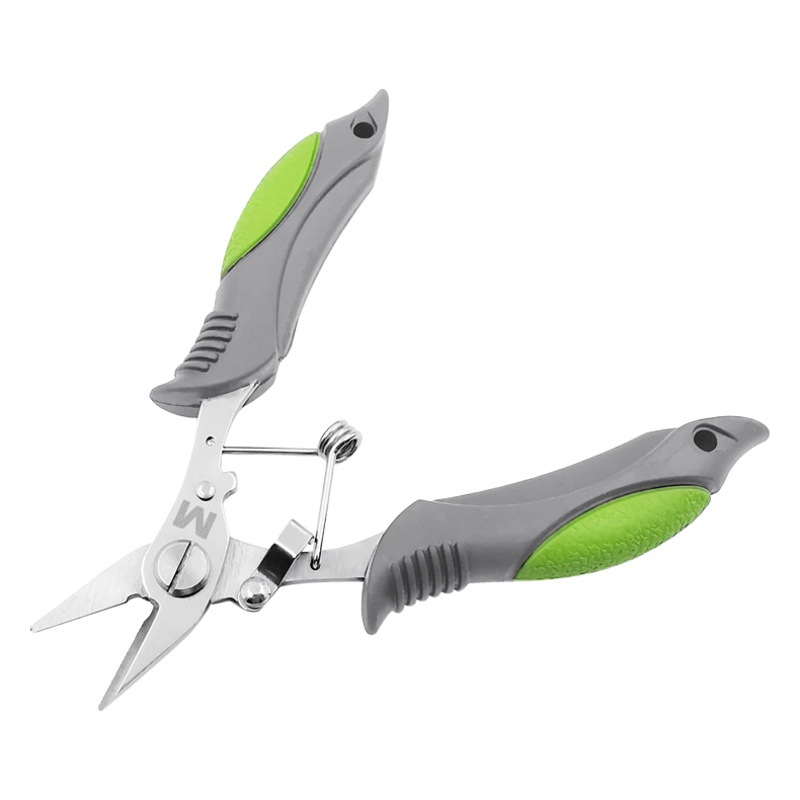 Musda Luya pliers MT120 small portable 5-inch stainless steel pliers body scissors PE wire spring lock pliers fishing