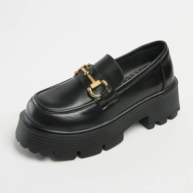 Loafers платформа 美足动力, обувь английского стиля, японская обувь для кожаной обуви, 2023, британский стиль