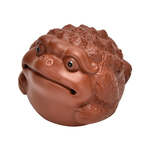 Zisha Clay Tea Pet Small Gold Toad Shelf Accent Tea Play Tea Art Mini Fine Quality Can Be Raised Attract Wealth Gold Toad Tea Tray Shelf Accent