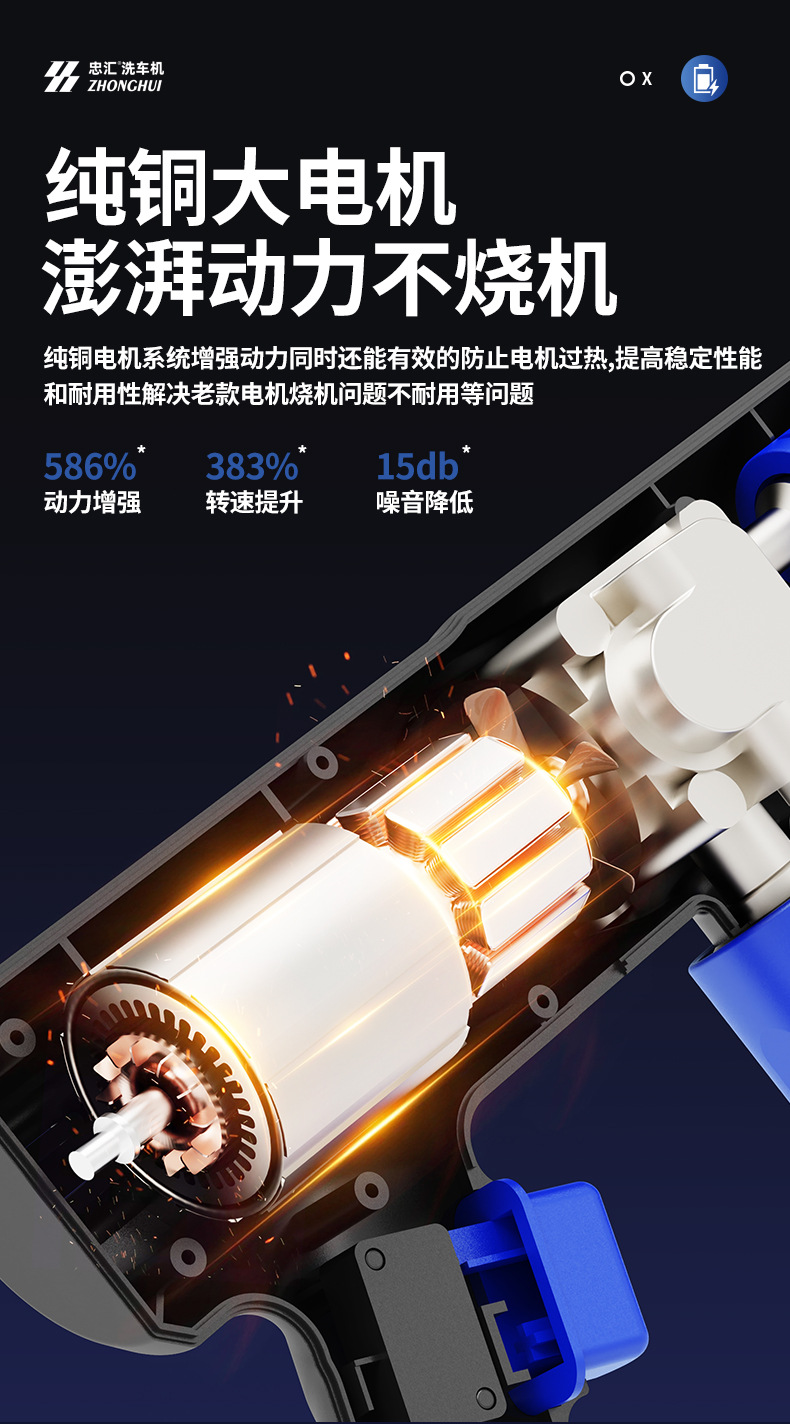 Carefully Selected Wireless High-Pressure Car Wash Water Gun, High-Power Car Wash Machine, Household Lithium Battery Portable Multi-Function Set Wholesale