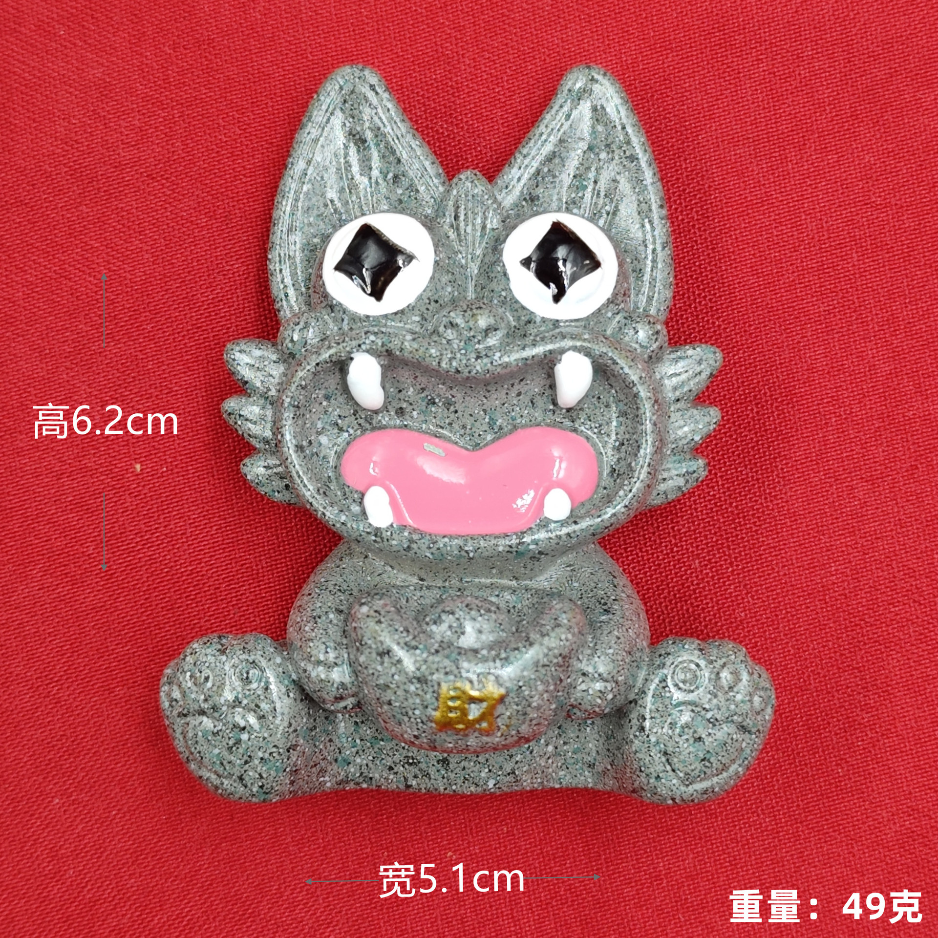 Marble (Yuan Bao) Tile Cat (Petiqueta de refrigerador)