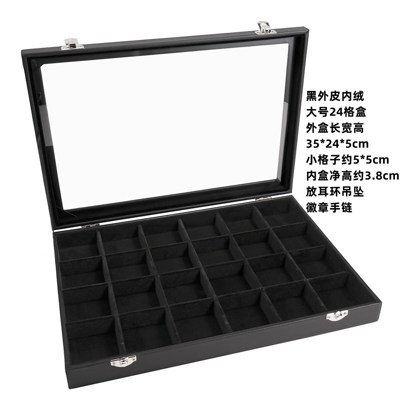ハイエンドジュエリーゴールドブラックPUレザージュエリーボックスディスプレイイヤリングリングネックレスブレスレット多機能マルチコンパートメントストレージ|undefined