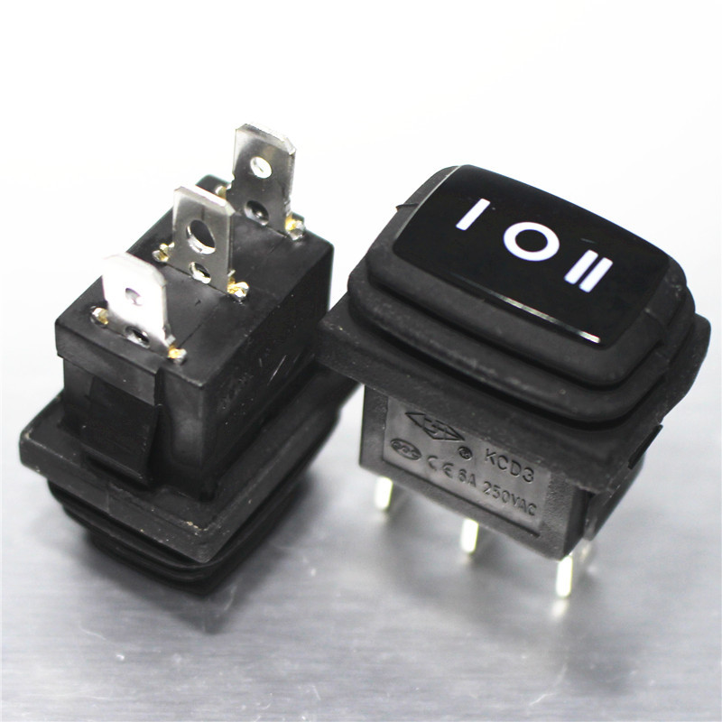 上开 上海永星防水船型开关KCD1 KCD3F-12B 3脚3档 6A 250V