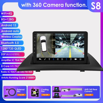 suitable for 04-12 BMW X3 | DVD Navigation - with-360-camera-8128g-wifi4g-lte-version-7862-carplay-eight-cores-9inch-suitable-for-04-12-bmw-x3