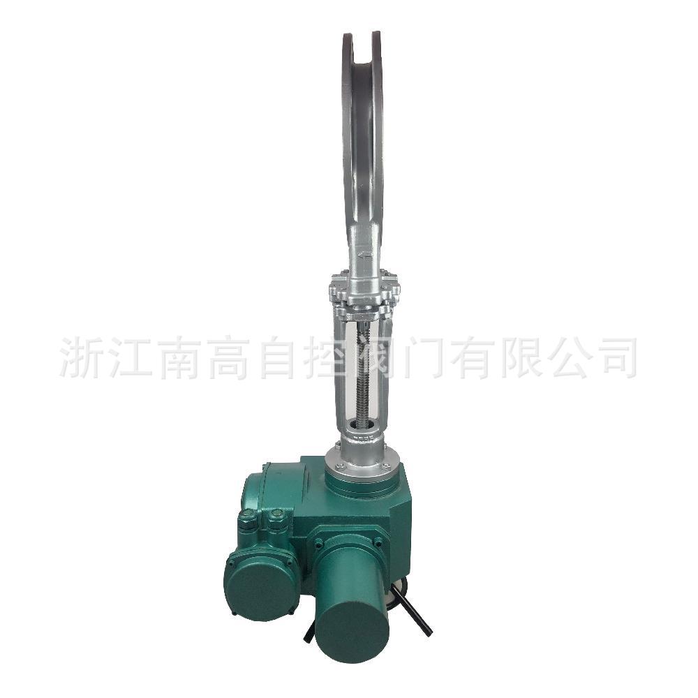 南高阀门生产PZ973H-10C电动刀闸阀 铸钢短结构硬密封刀型闸板阀