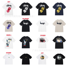 stu スチュウ 新作 メンズ レディース 半袖 Tシャツ 夏 ネイビーブルー カーキ ブラック ホワイト メンズ Tシャツ ルーズ 27