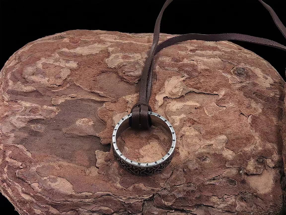 Viking Mobius Pendant Ring Necklace Ring Detachable