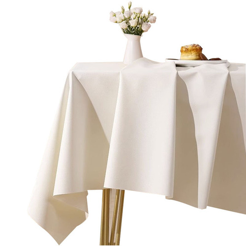 Creamy Wind Small Lamb Leather Tablecloth Atmosphere Sensation Washable Oilproof Waterproof Non-slip Coffee Table Cloth Dining Table Cloth Round Table Heatproof