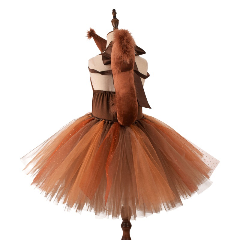 Ardilla vestido de los niños vestido de animales disfraz Día de los niños rendimiento ropa juego de rol transfronterizo Amazon