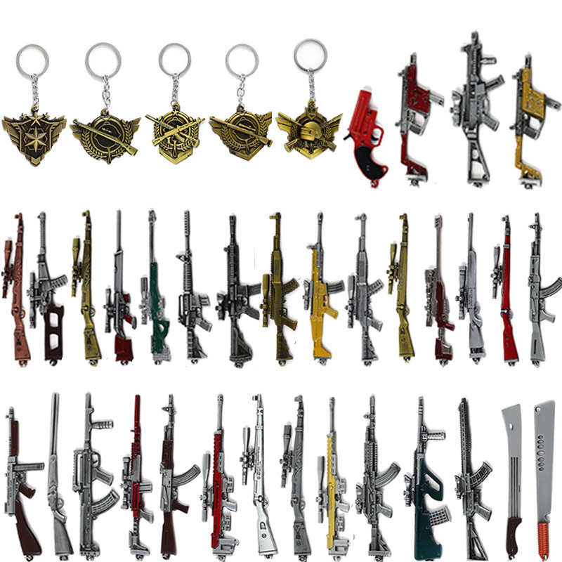 PUBG Jedi Survival Keychain Chicken Game Peripheral Model 12cm Weapon Ornaments Pendant Cross-border Foreign Trade