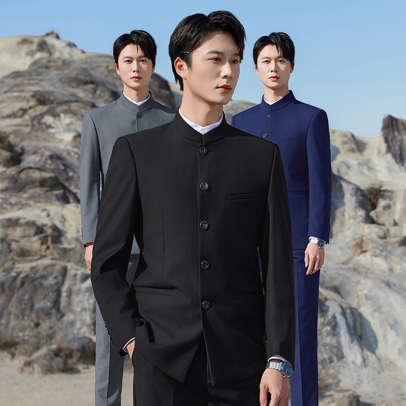 Jacket, black classic suit, Chinese style