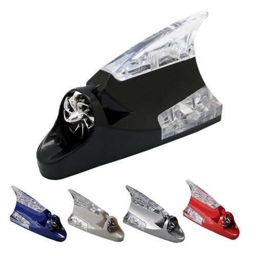 Car anti-rear collision LED flash light Solar shark fin antenna anti-rear collision warning light Wind energy light Wind power light