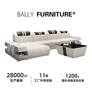 Cross -border functional LED sofa set super modern -style cinema furniture with audio sofa LED exit