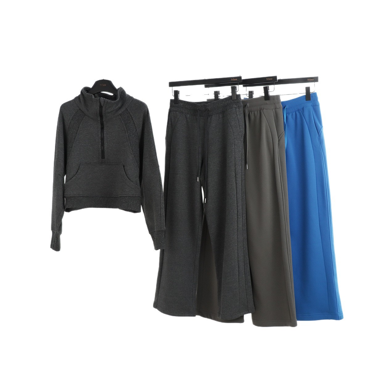 Lulu cuello suelto suéter de pantalones de vestir, cardigan de mujer, chaqueta de abrigo con camisa