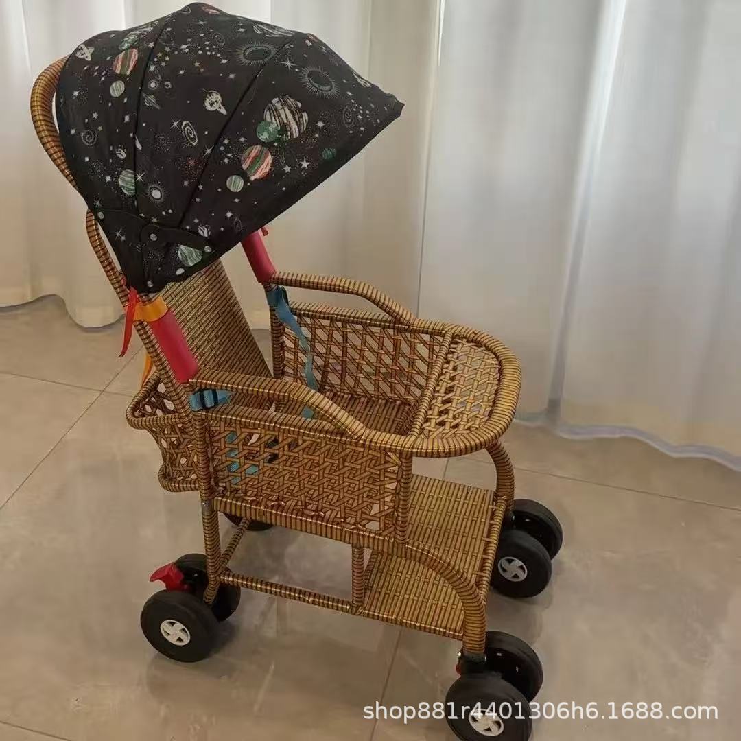 Carriola de Bebé Reclinable de Tubo Galvanizado, Ligera con Doble Amortiguación para Uso Interior y Exterior image 3