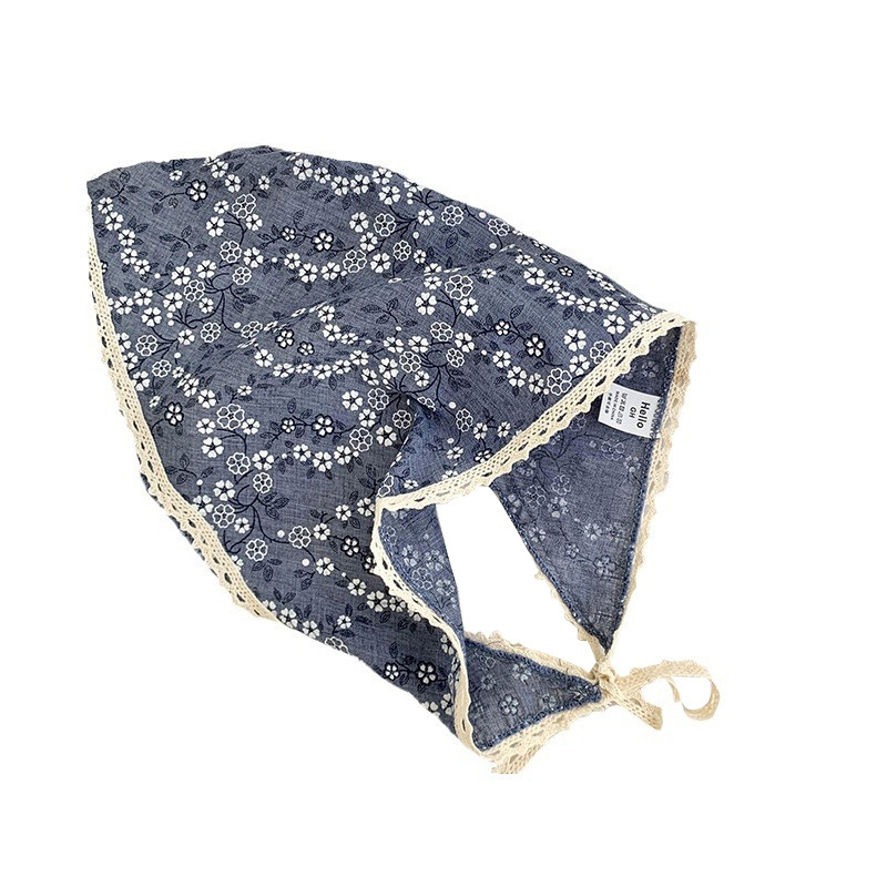 Turbante ins Advanced Sense Triángulo 2025 Nuevo estilo Algodón y lino de todo fósforo Decoración de encaje Bufanda Bufanda Diadema Diadema