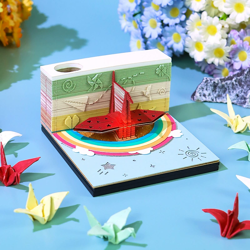3D Castle Desk Calendar, Custom Creative Gift, 2026 Weekly Options with Lighted Covers