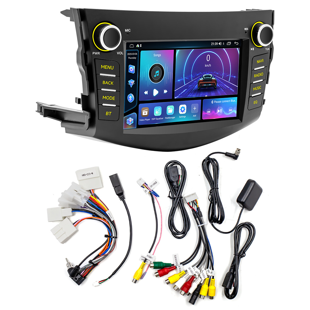 Adecuado para los modelos 06-12 Toyota RAV4 coche Android GPS navegación carplay inteligente Bluetooth control central máquina de coche