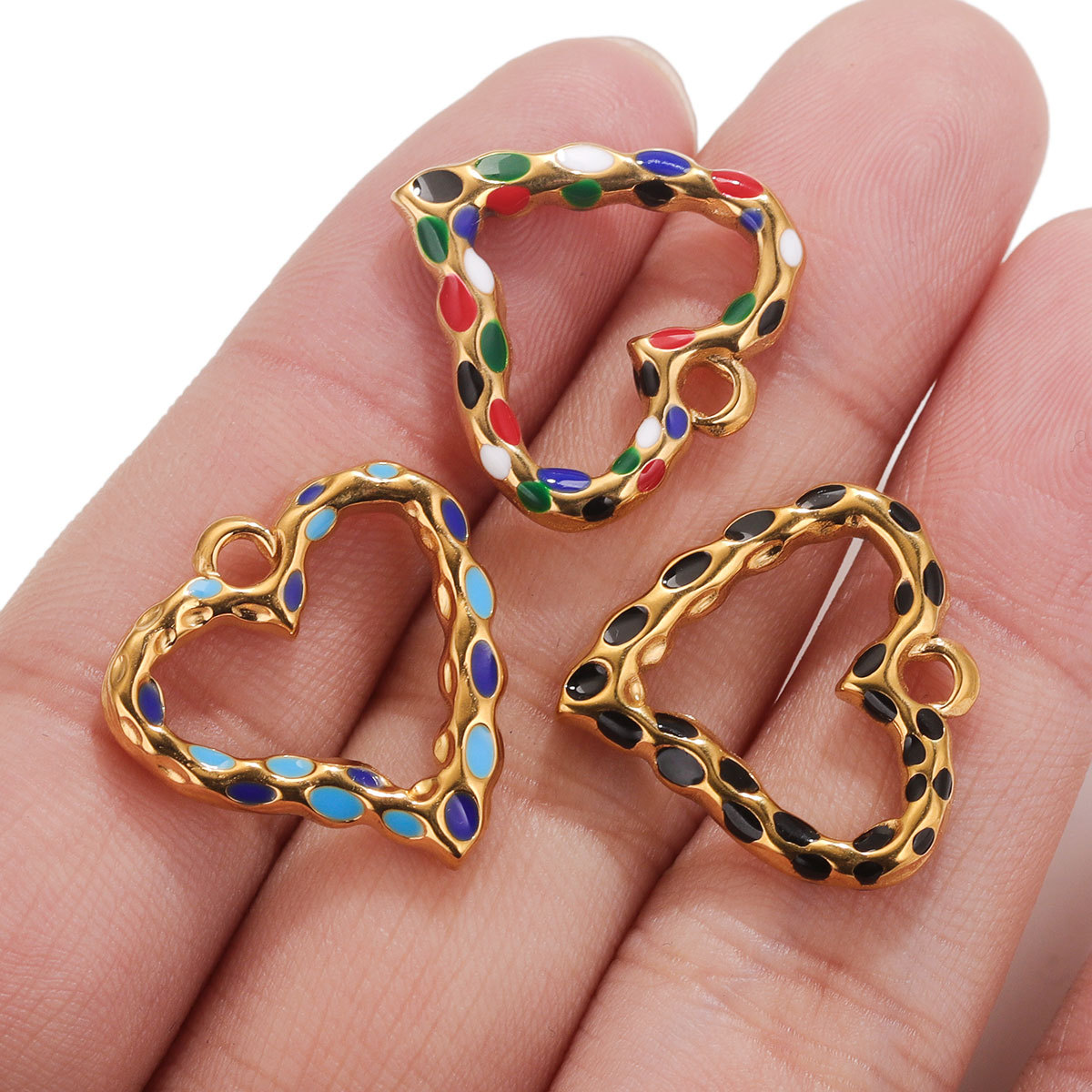 DIY COLLAR COLGANTE de acero inoxidable melocotón corazón punto gota aceite titanio acero colgante suéter cadena simple estilo joyería colgante