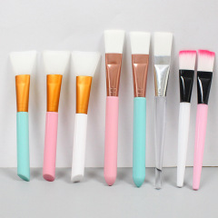 Beauty silicone brush face mask brush, makeup brush with soft bristles, mud mask beauty makeup tool, fan-shaped acid brush