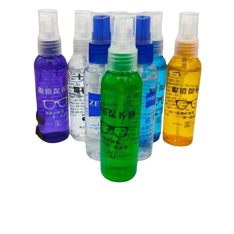 Manufacturer Wholesale L60Ml Colored Bottle Lens Cleaning Liquid Mobile Phone Screen Cleaner Glasses Can Be Printed with Logo Portable Packaging