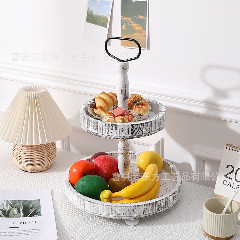 Exhibidor de Madera Maciza para Postres y Frutas image 11
