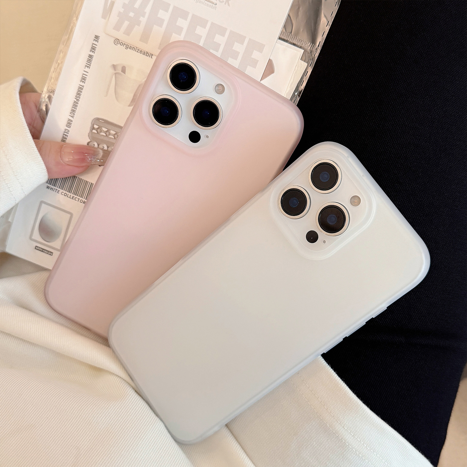 Funda minimalista para iPhone 16, compatible con iPhone 15, funda para teléfono Apple 17 Pro Max, silicona de color sólido, 13 a prueba de golpes, 12 transparente. image 4