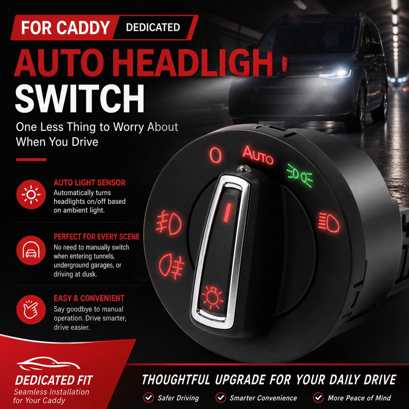Intelligent Automatic Sensor Headlight Switch for Volkswagen Lavida, Sagitar, Passat, and Magotan Modification Parts from the Source Manufacturer