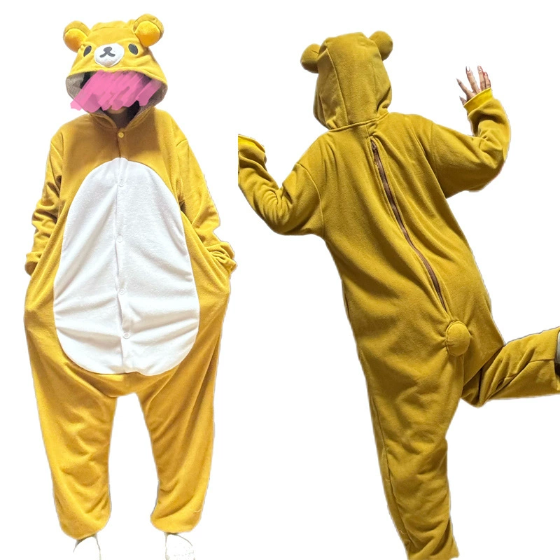 [Японская оригинальная версия Rilakkuma Kigurumi взрослый комбинезон пижама Мишка-падер]