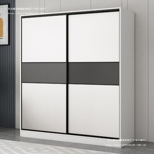 Wardrobe Home Bedroom sliding door modern simple rental room storage cabinet children's simple assembly wardrobe