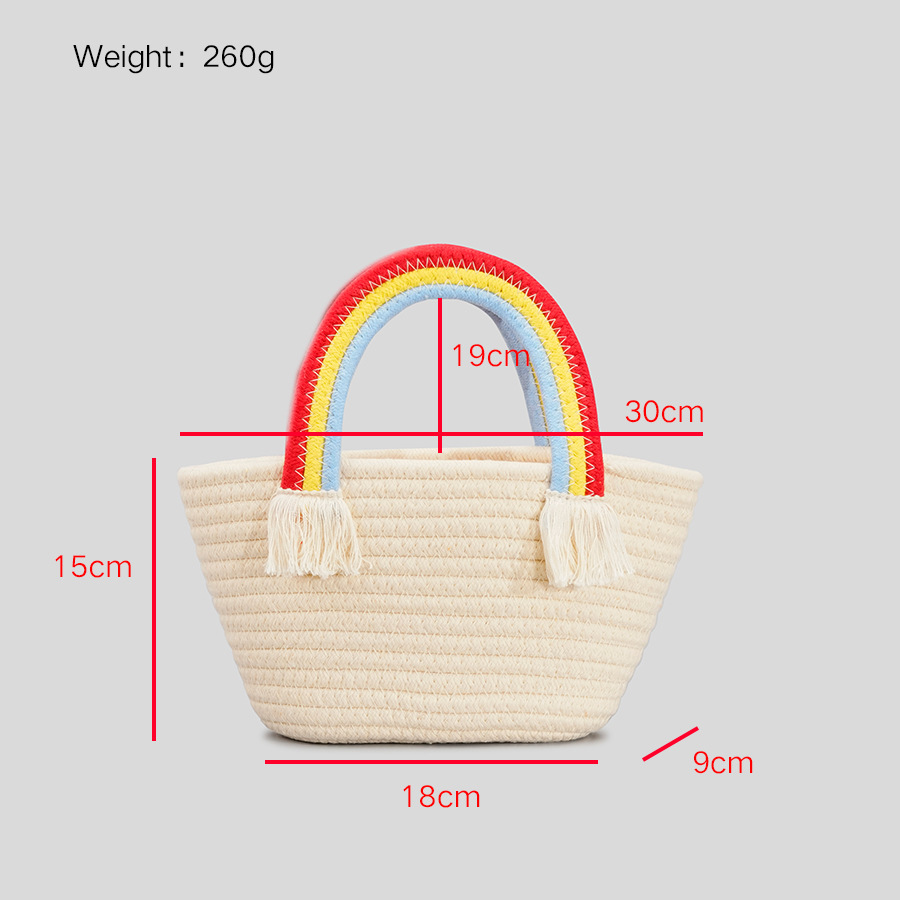 Women's Small Straw Solid Color Fashion Weave Bucket Straw Bag display picture 1