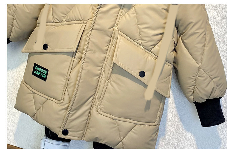 Medium Length Cotton Padded Jackets For Boys, Stylish And Cold Resistant Thickened Cotton Padded Jackets For Older Children_voghion.com