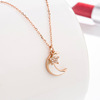 Universal necklace, advanced design pendant, silver 925 sample, diamond encrusted, high-quality style, light luxury style