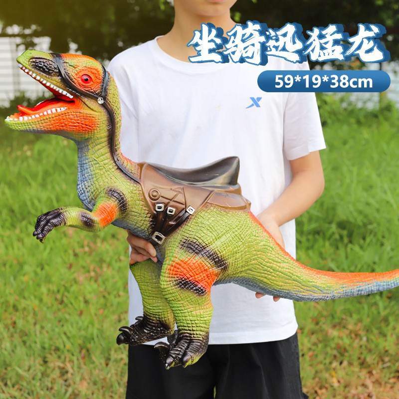 Modelo de dinosaurio de goma suave de gran tamaño para niños y niños, falciformes, brachiosaurios, triceratosaurios, juguetes de montaje
