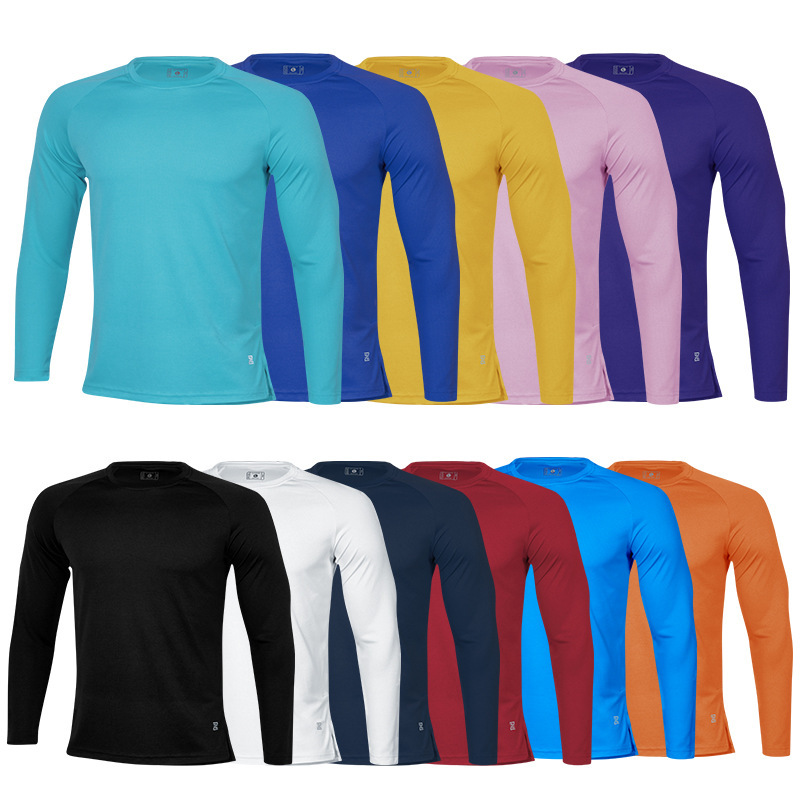 American Sports T-Shirt Men's Training Quick-Drying Fitness Clothes Autumn and Winter Thin Loose Casual Running Breathable Long Sleeves