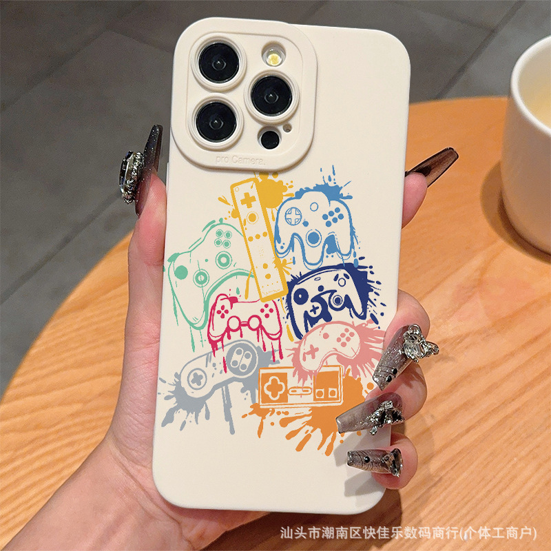 Graffiti game handle for Apple iPhone11/12/13/14/15/16Pro Max mobile phone protective cover