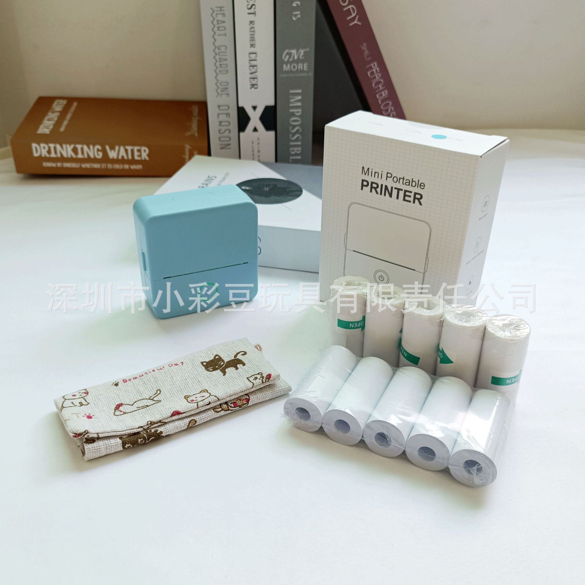 X6 blue +5 thermal paper +5 adhesive sticker + storage bag