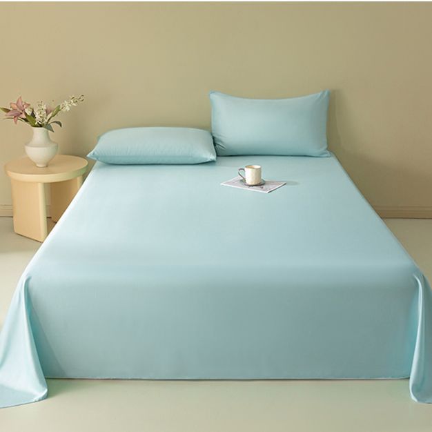 Sábanas de verano de seda de una sola pieza, dormitorio doble individual, seda de hielo, funda de edredón desnuda, funda de almohada de edredón fresco, juego de tres piezas, verano