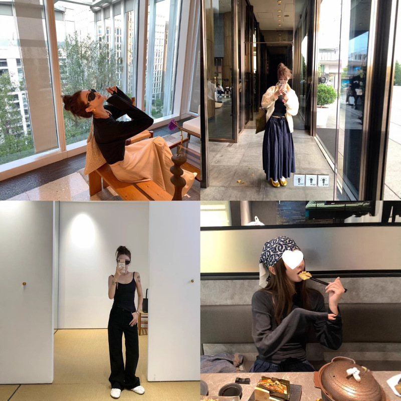 【6/28新品抢先加购】红树莓 灰芝麻  两色天丝羊毛背心tee两件套|undefined