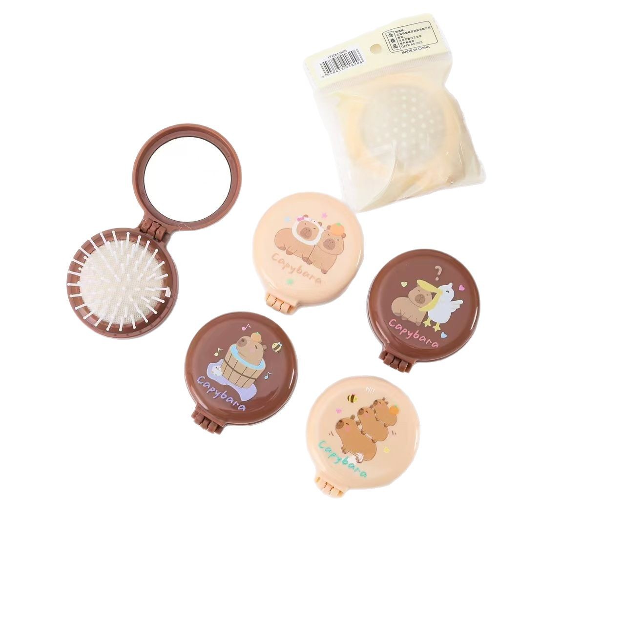 Love peine nuevo show divertido 2025 dibujos animados espejo de maquillaje espejo lindo al por mayor portátil portátil simple espejo de mano pequeño