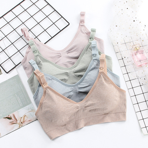 Postpartum Maternity Wireless Front-Opening Plus-Size Nursing Bra | Seamless, Comfortable Breastfeeding Bra | Maternity Underwear