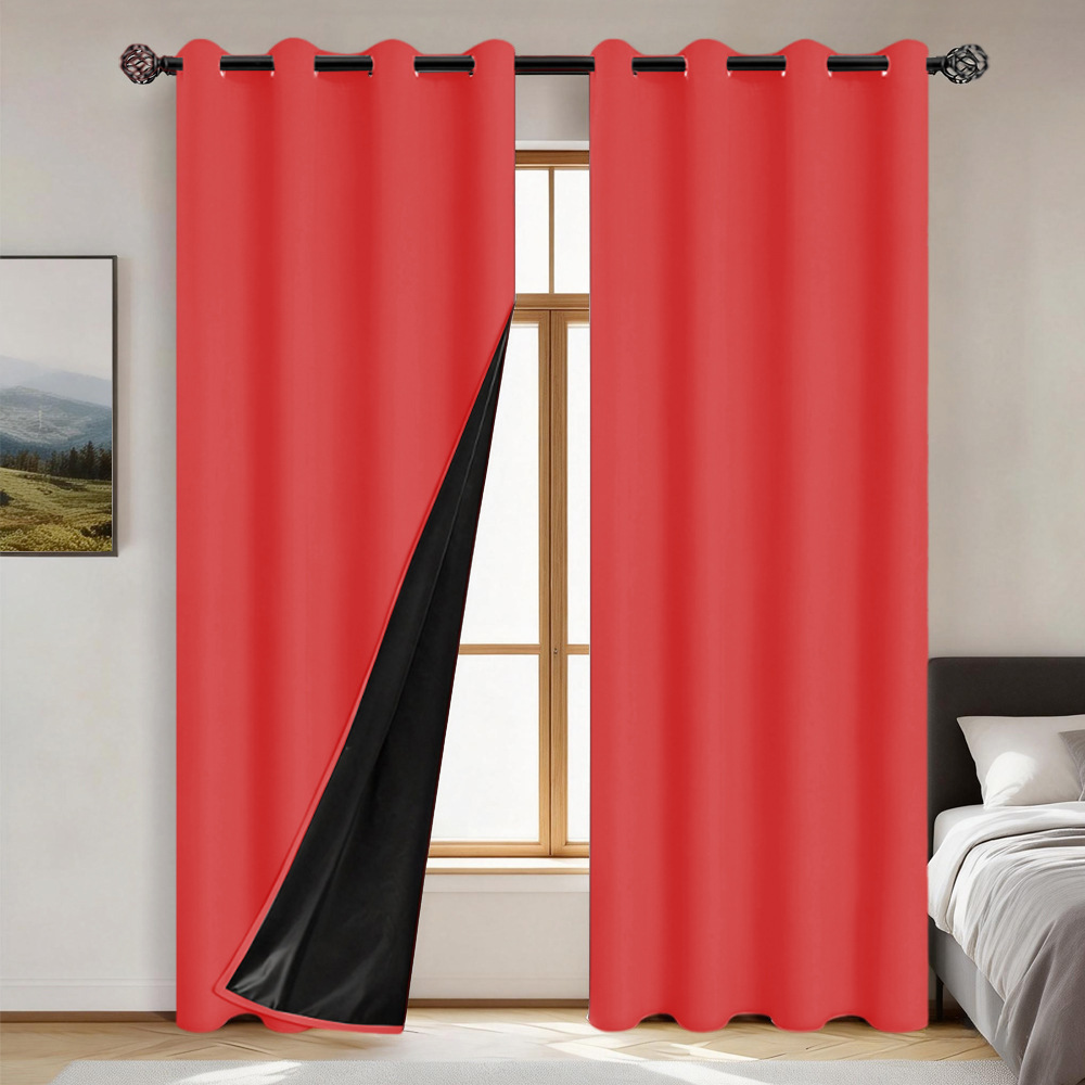 14 big red [pongee laminated] / W:100cm*l:130cm perforated single piece, about 177g