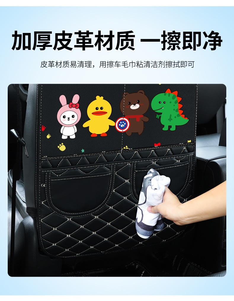 Car Seat Back Anti-Kick Pad, Rear Seat Interior Accessories, Children's Backrest Anti-Dirt Pad, Universal Car Rear Seat Protection Pad