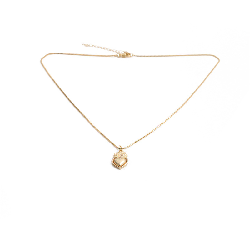 Fashion Heart-shaped Devil Eyes Zircon Pendant Necklace