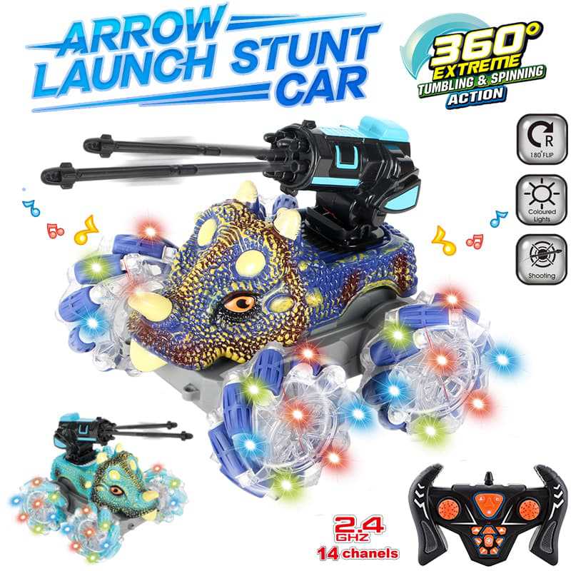 Cross-border Electric Crossbow Shooting Stunt Dinosaur Remote Control...