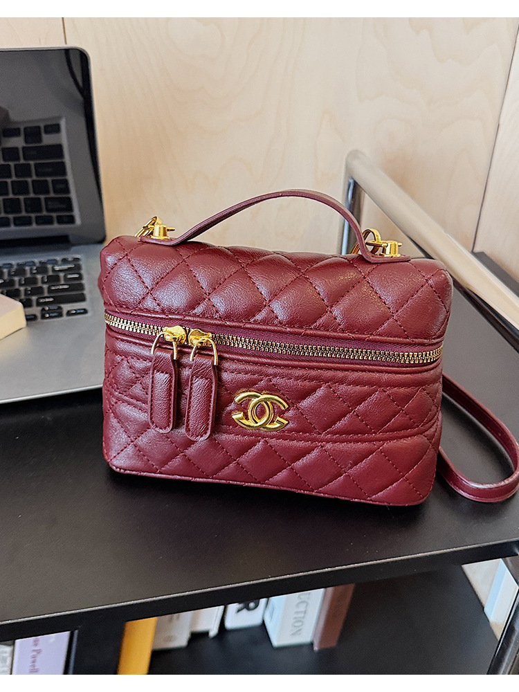 Bolsa de viento de alta calidad de diamante 2026 nuevo exquisito bolso cuadrado de estilo extranjero bolso de mujer retro versátil