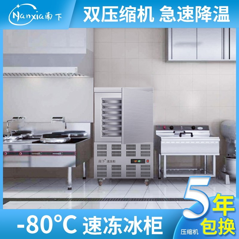 厂家定制速冻柜商用小型急冻保鲜柜包子水饺海参速冻机超低温冷柜