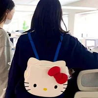 Новая женская сумка на плечо с головой кота, милая сумка с изображением кота для девочек, сумка большой вместимости