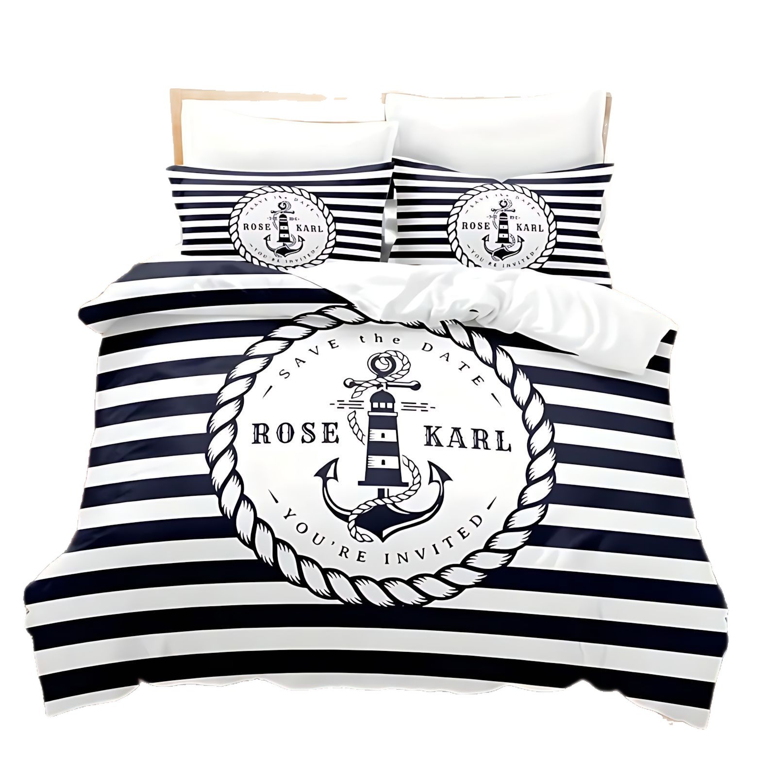 Amazon TEMU / JIT molido tema náutico brújula HD digital impresión kit de edredón para hacer